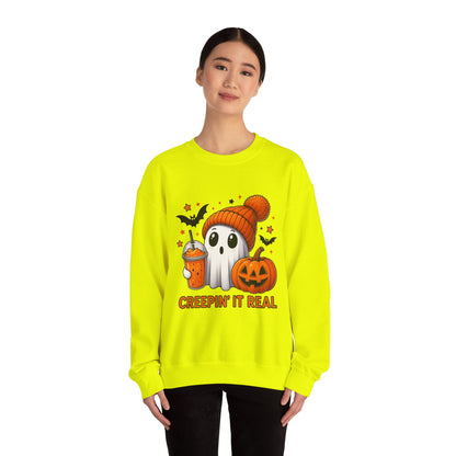 Creepin' It Real Ghost Halloween Sweatshirt