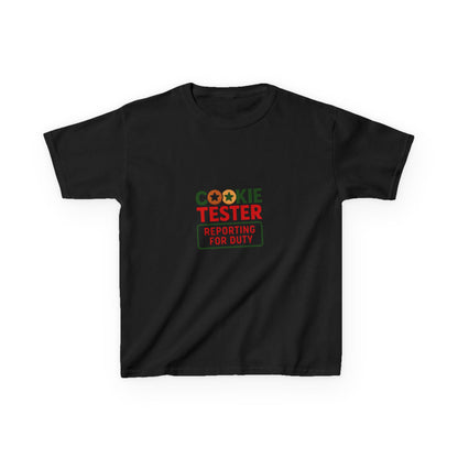 Cookie Tester Dino Tee - Reporting for Duty! Kids Christmas