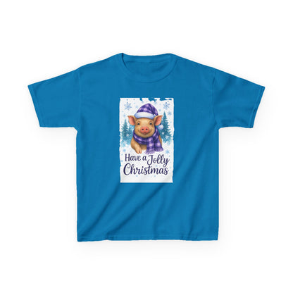Jolly Pig Christmas Tee - Kids Holiday Shirt