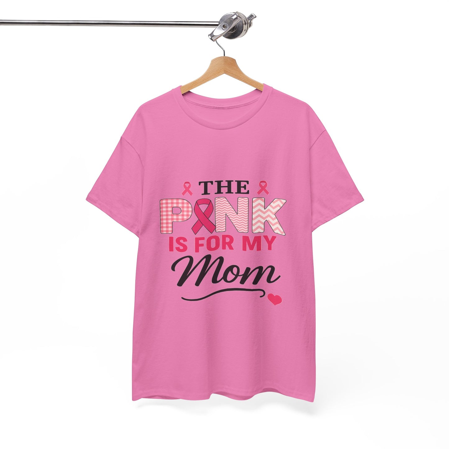 Mom's Strength: Pink Ribbon Breast Cancer Awareness Tee