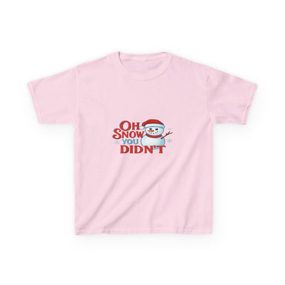 Oh Snow You Didn't! Snowman Dino Christmas Tee