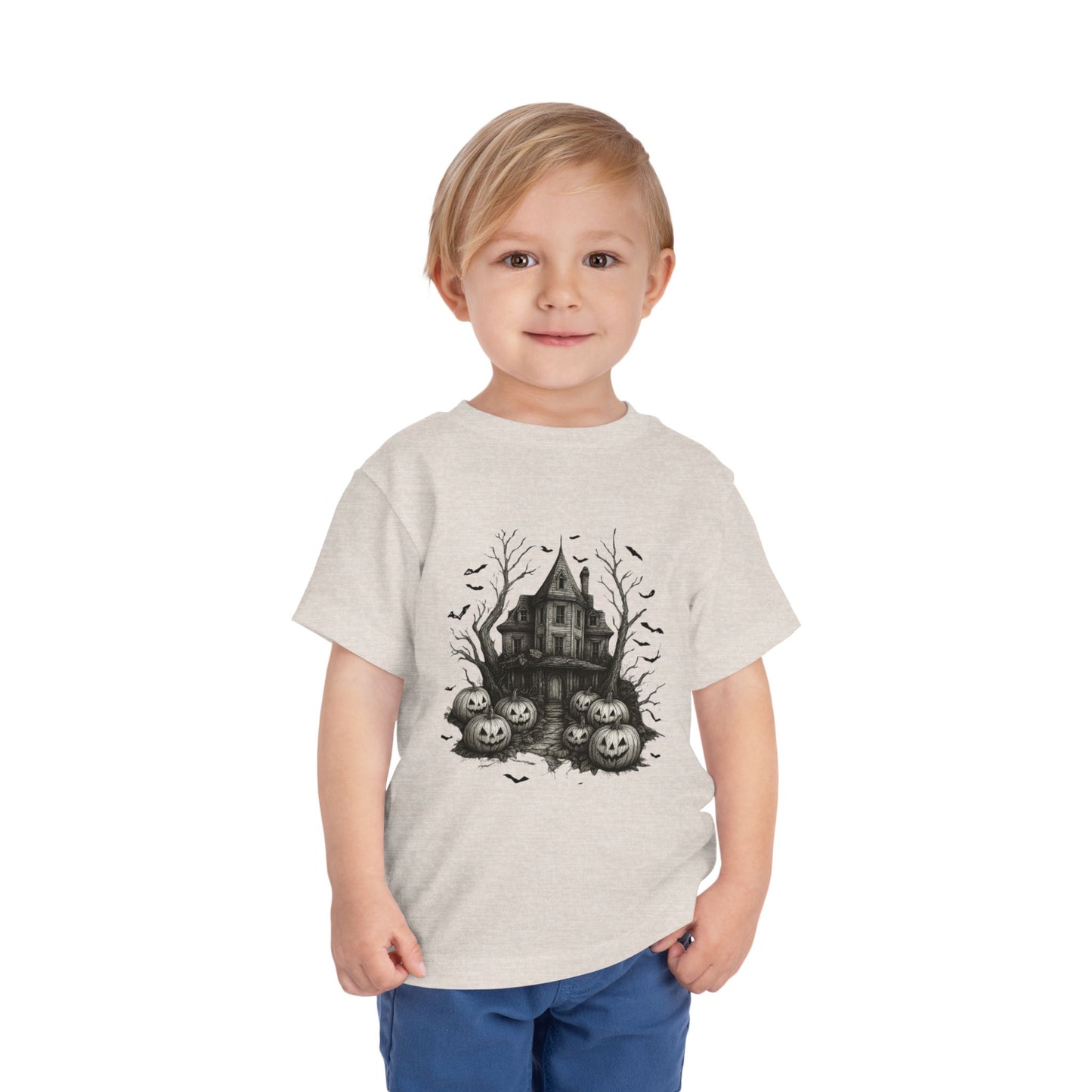 Spooky Halloween House Toddler Christmas Tee