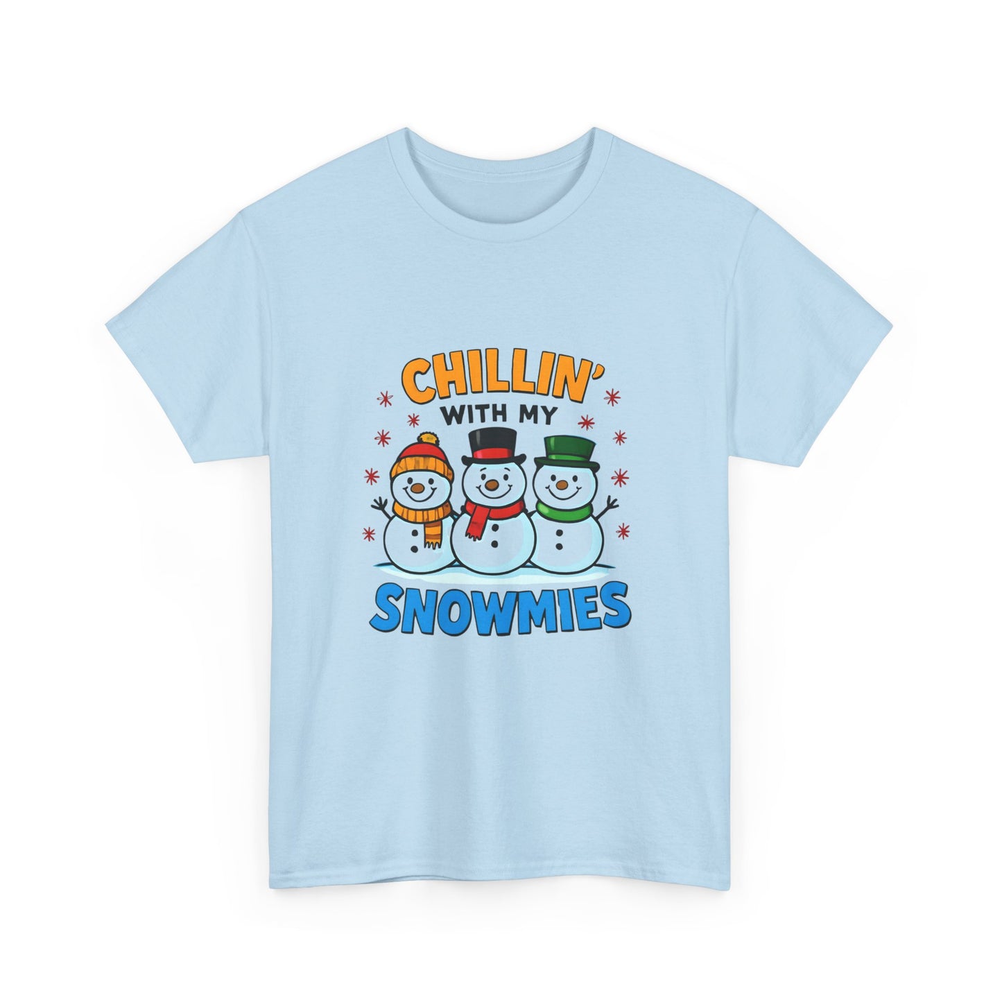 Relajándome con mis amigos de la nieve - Camiseta de concienciación sobre el cáncer