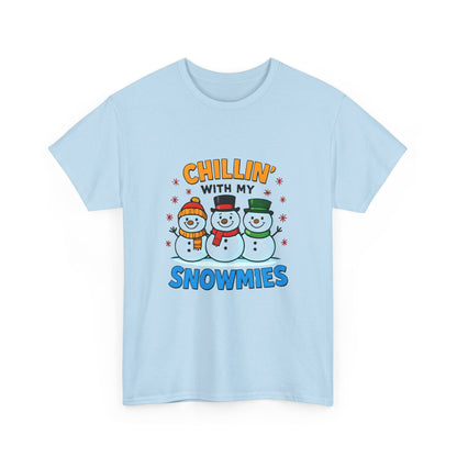 Relajándome con mis amigos de la nieve - Camiseta de concienciación sobre el cáncer