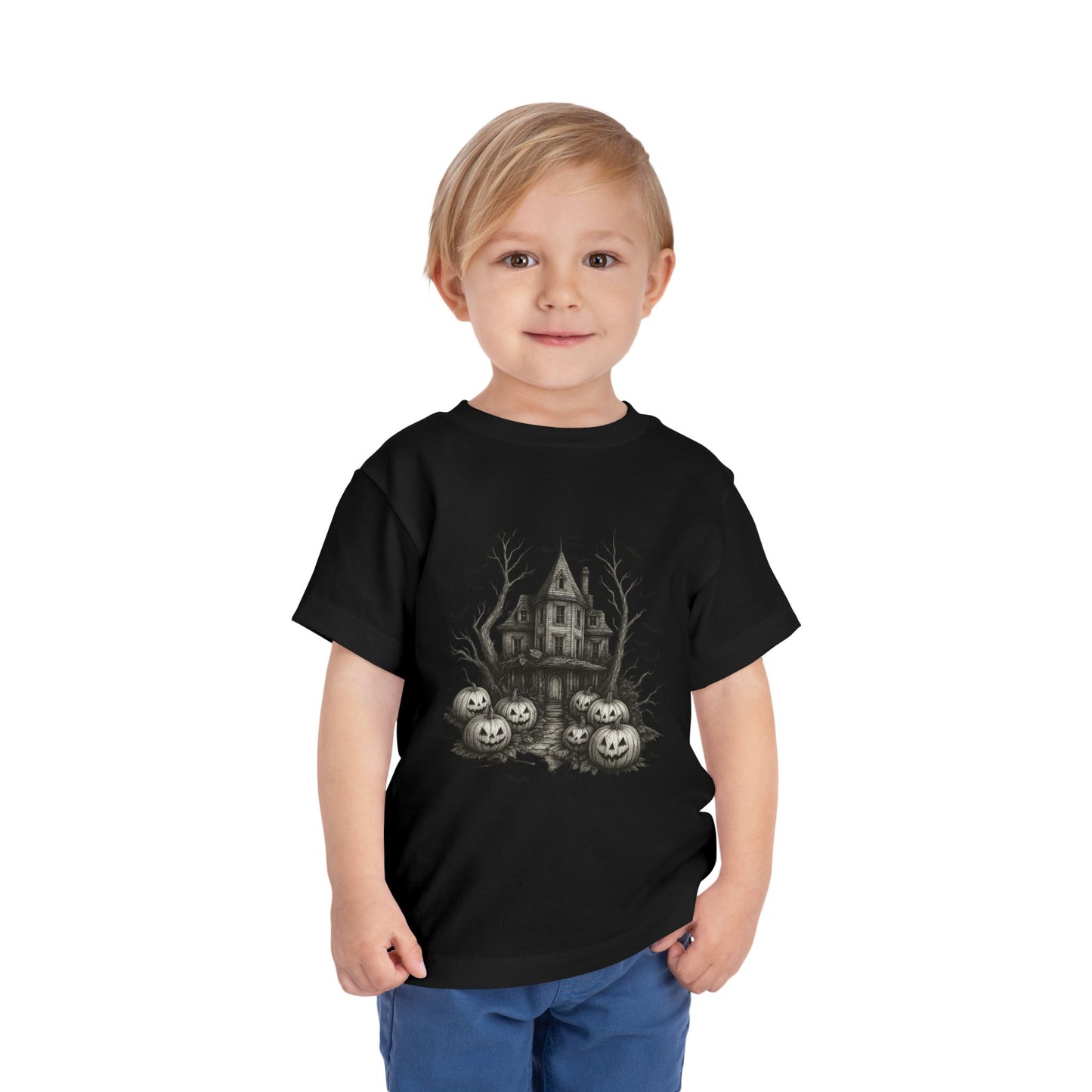 Spooky Halloween House Toddler Christmas Tee