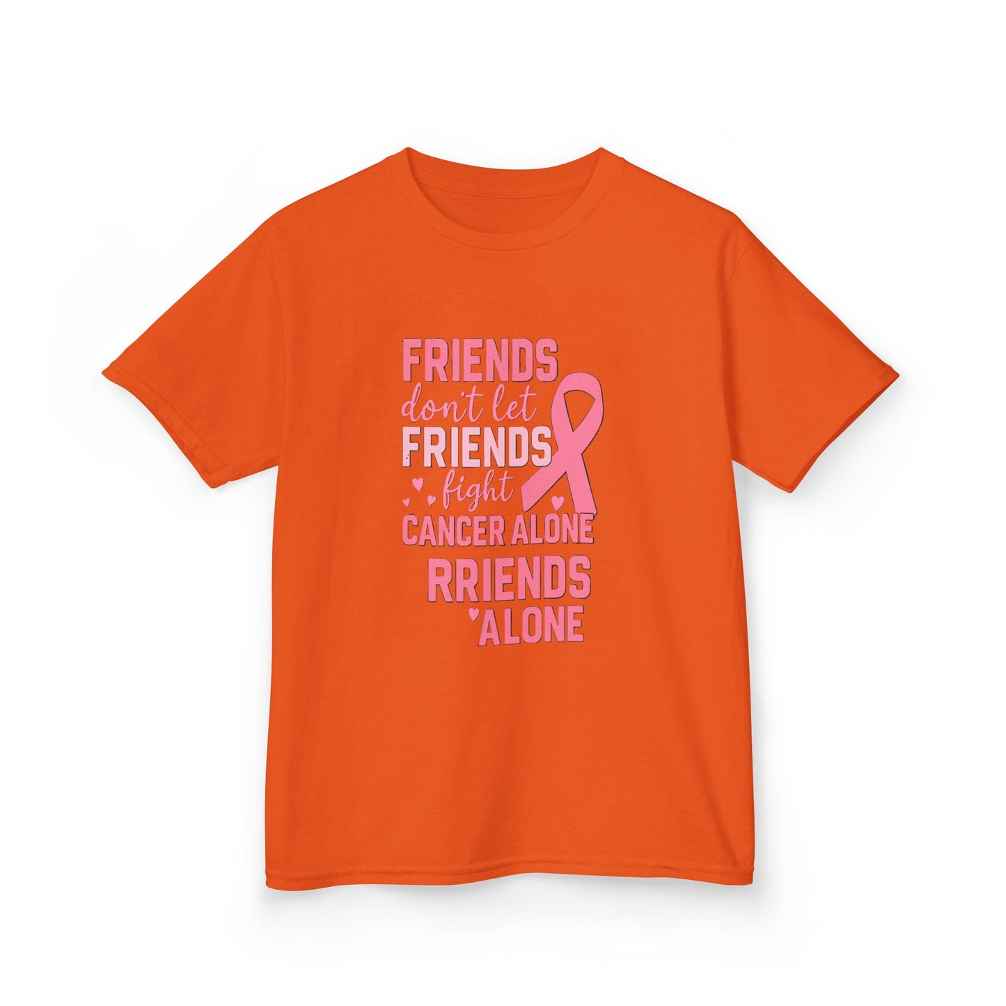 Friends Fight Cancer Alone Tee - Pink Ribbon Kids Shirt