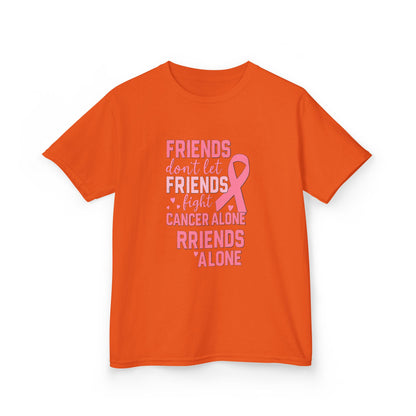 Friends Fight Cancer Alone Tee - Pink Ribbon Kids Shirt