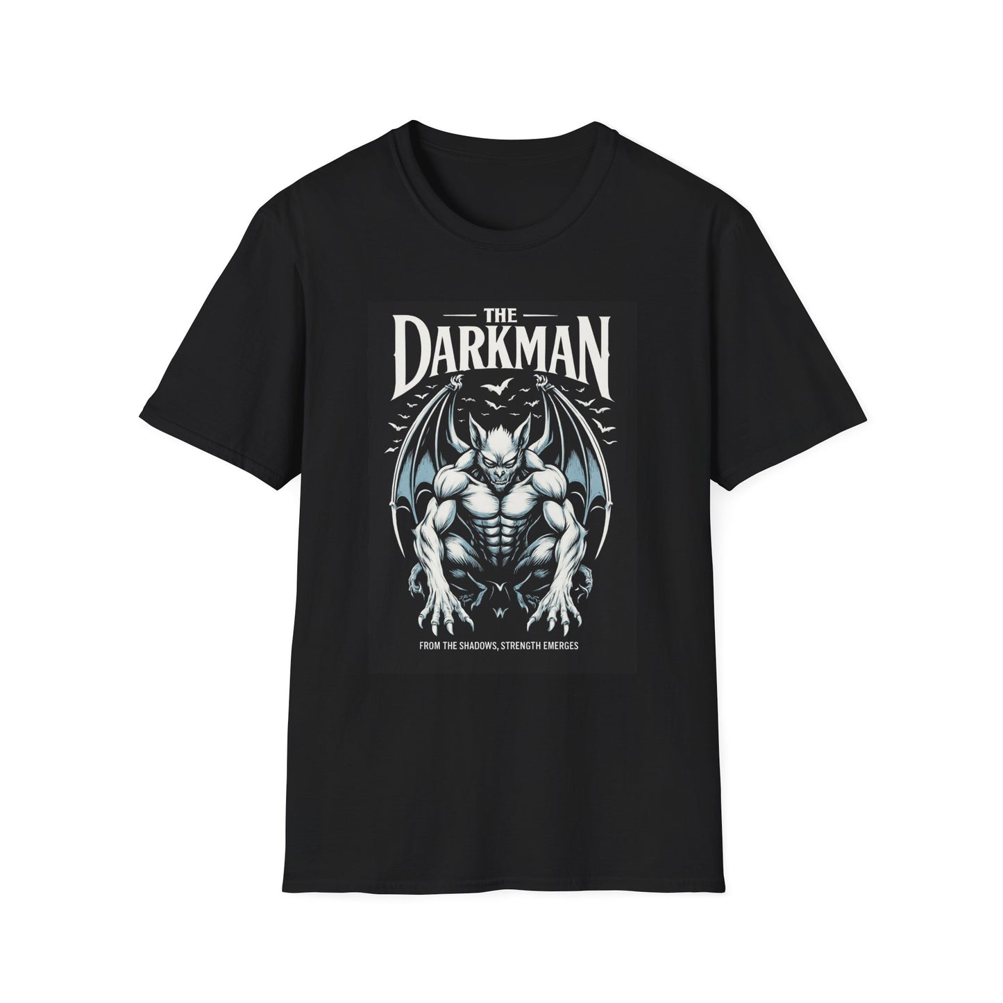 Darkman Graphic T-Shirt, Unisex Softstyle Tee, Edgy Apparel, Casual Wear, Halloween Costume, Gift for Him/Her
