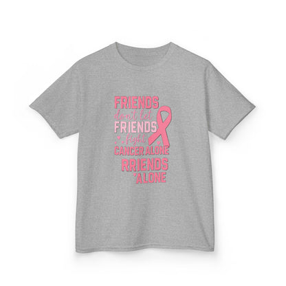 Friends Fight Cancer Alone Tee - Pink Ribbon Kids Shirt
