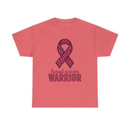 Pink Leopard Ribbon Breast Cancer Awareness Tee