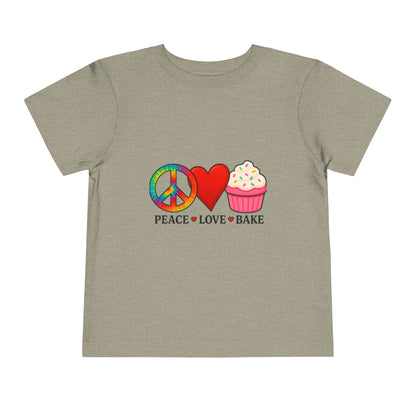 Peace Love Bake Toddler Christmas Tee