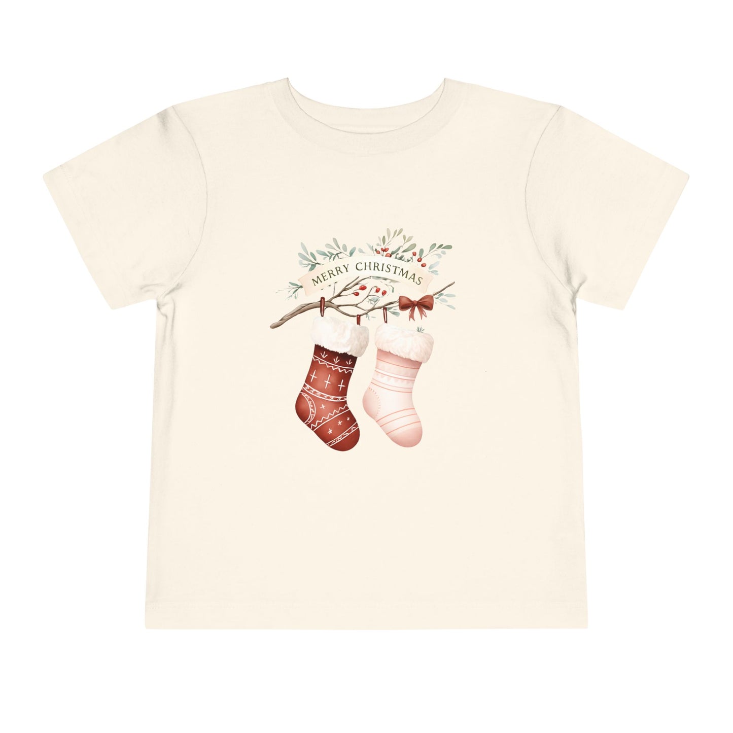 Toddler Christmas Tee with Festive Stockings, Holiday Shirt, Kids Christmas Outfit, Merry Christmas Top, Toddler Holiday Apparel, Gift [...]