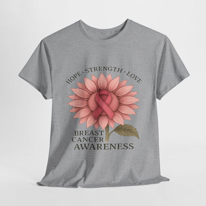 Hope Flower Breast Cancer Awareness Tee