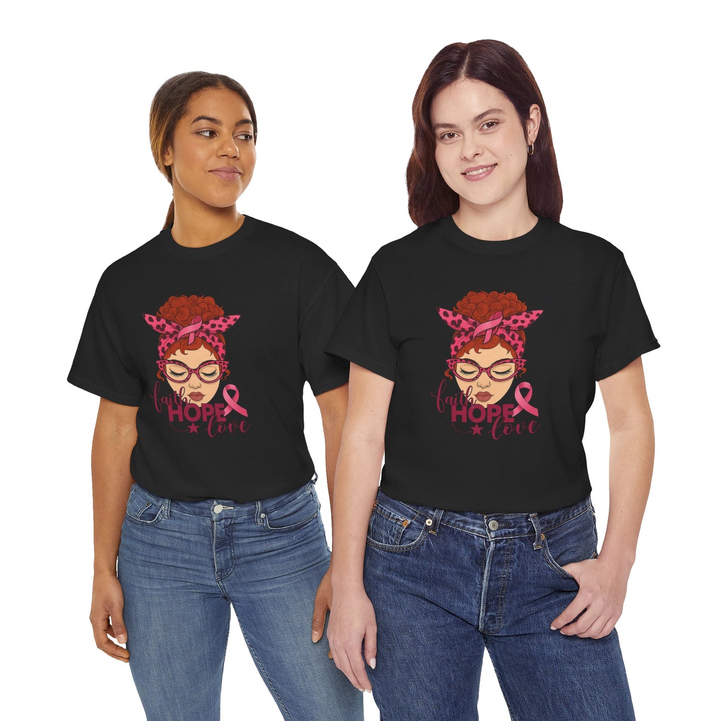 Empowering Cancer Awareness Tee, Hope Love Pink Ribbon Shirt, Inspirational Unisex Tee, Gifts for Breast Cancer Awareness, Supportive [...]