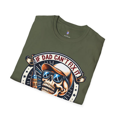 Cool Dad Skull T-Shirt | Funny Gift for Dads | Perfect for Birthdays, Father's Day, Casual Wear, Family Gatherings, Halloween