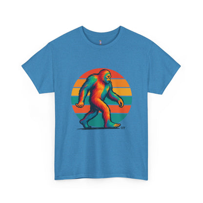 Colorful Bigfoot Unisex T-Shirt, Fun Graphic Tee for Nature Lovers, Perfect for Holidays, Festivals, Camping, Gifts