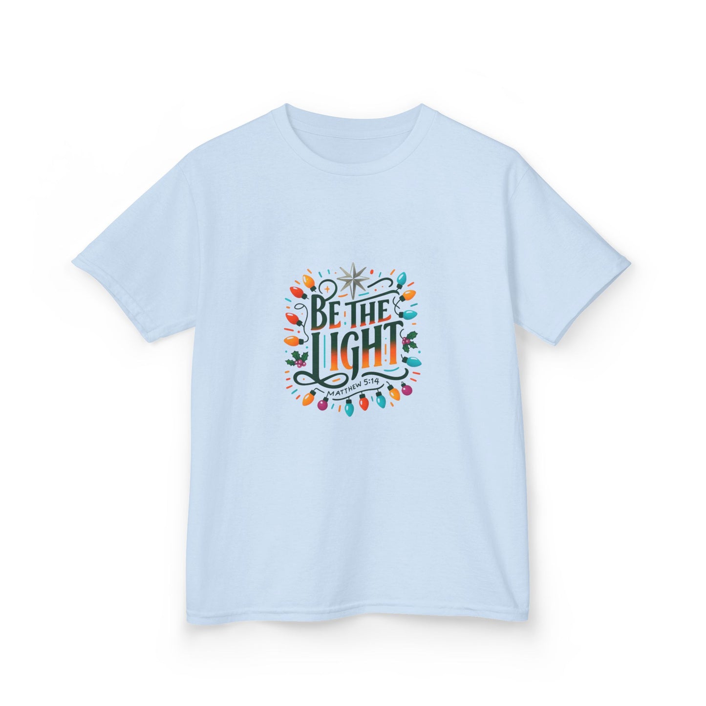 Be the Light Christmas Dinosaur Kids Tee
