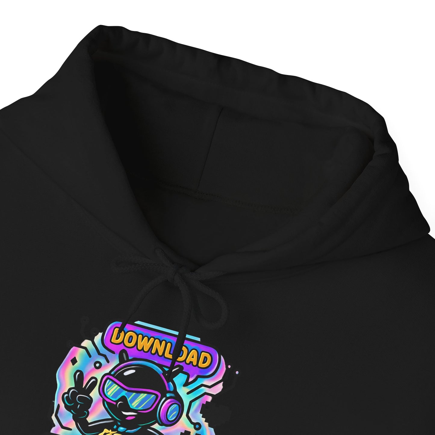 Psychedelic Alien Skate Hoodie — "Down Lord" Neon Graphic Pullover