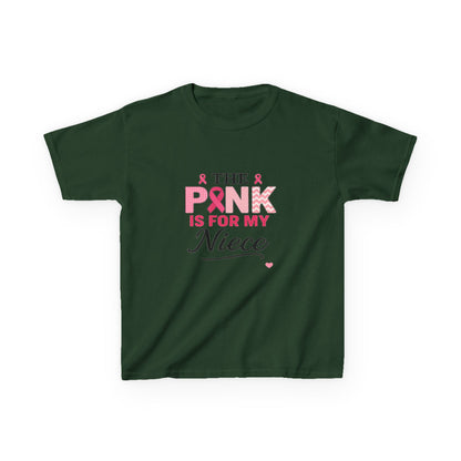 Pink Ribbon Niece Christmas Dino Tee