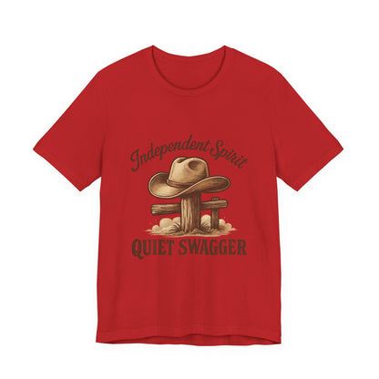 Quiet Swagger Cowboy Tee — Independent Spirit Western T-Shirt