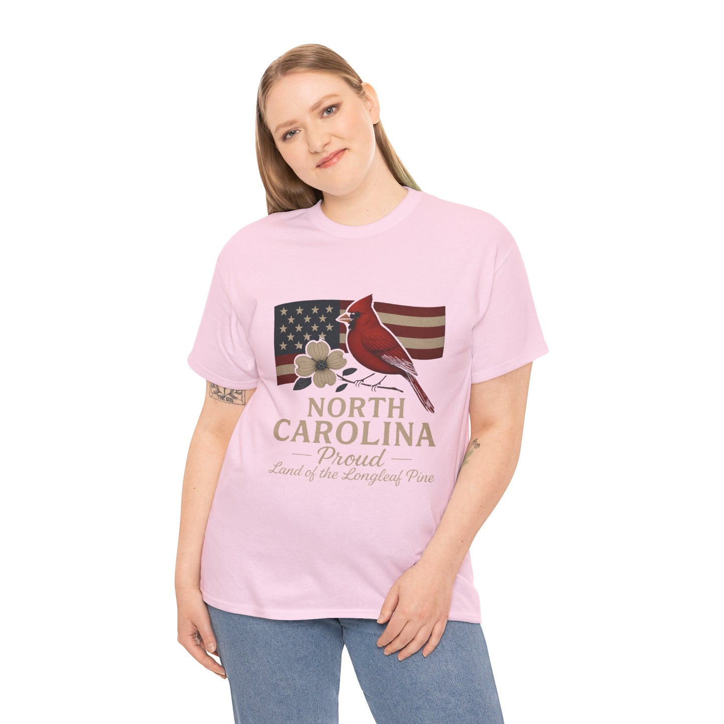 NC Pride: Cardinal, Dogwood & State Flag Tee