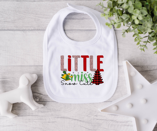 Little Miss Snow Cutie  Bib