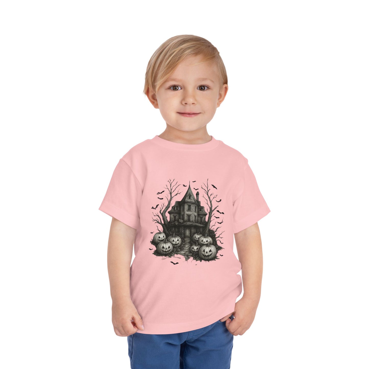 Spooky Halloween House Toddler Christmas Tee