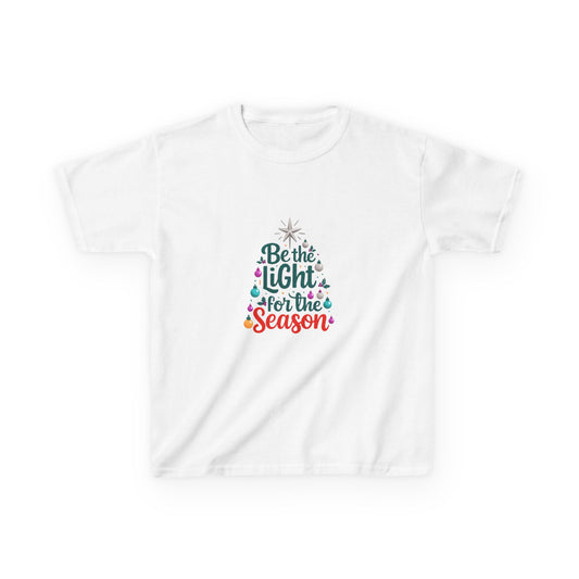 Be the LIGHT Christmas Tree Dino Kids Tee