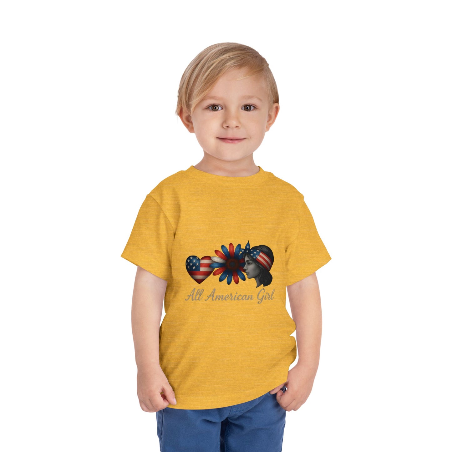 All American Girl Heart & Flower Tee