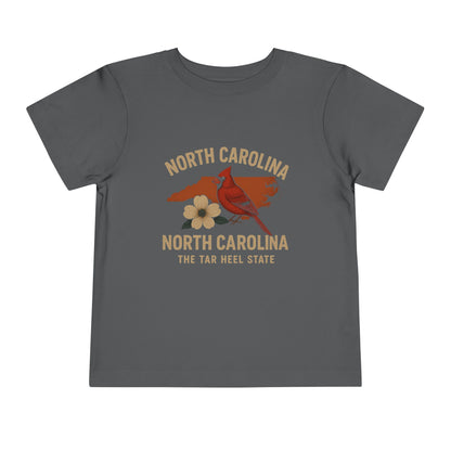 Toddler Tee - NC Cardinal and Dogwood Flower Design