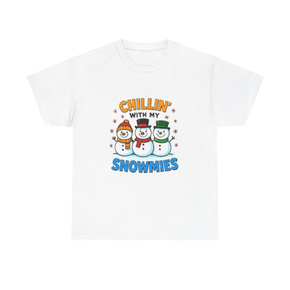 Relajándome con mis amigos de la nieve - Camiseta de concienciación sobre el cáncer