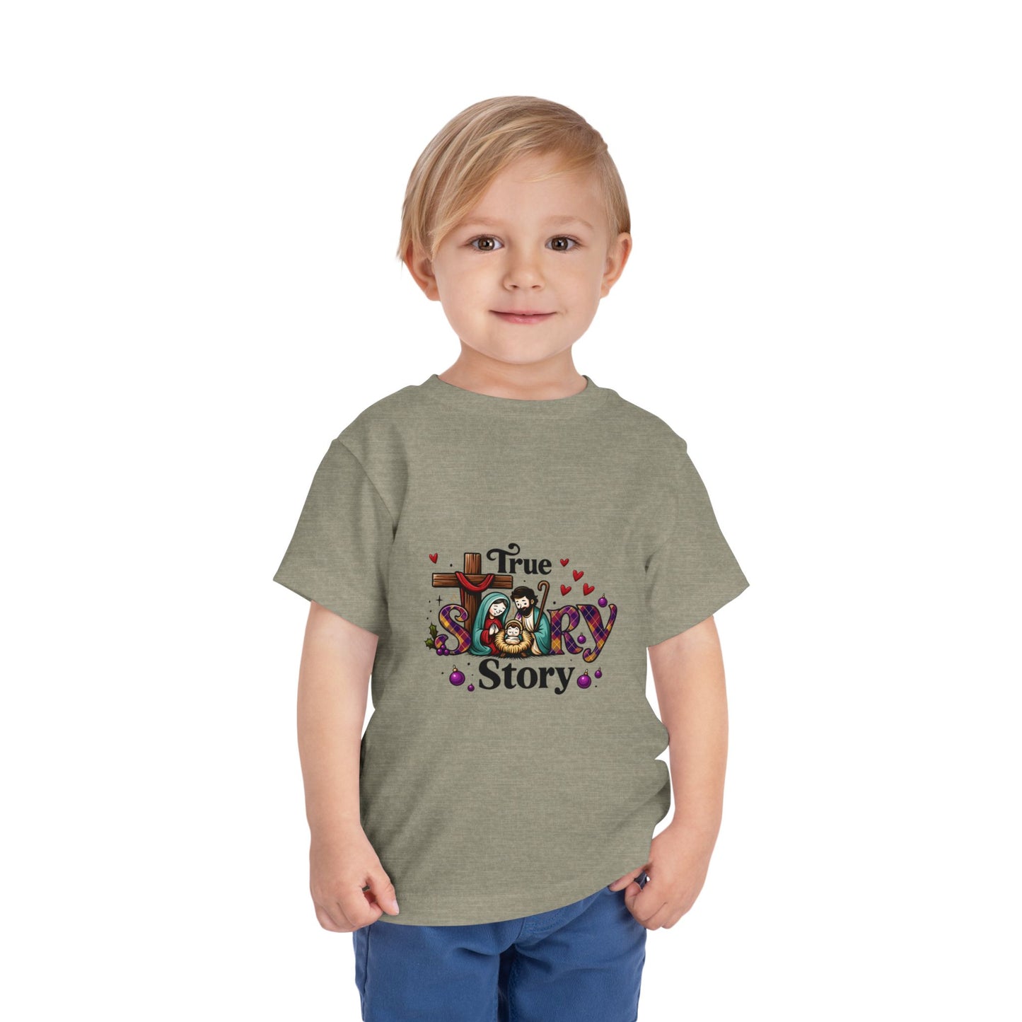 True Story Nativity Toddler Christmas Tee
