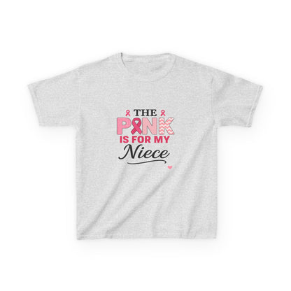 Pink Ribbon Niece Christmas Dino Tee