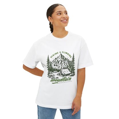 Adventure Mountains Tee – Unisex Boxy Heavy Cotton Shirt for Hiking & Outdoor Lovers