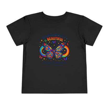 Toddler Tee Neurodiversity Is Beautiful Butterfly Design