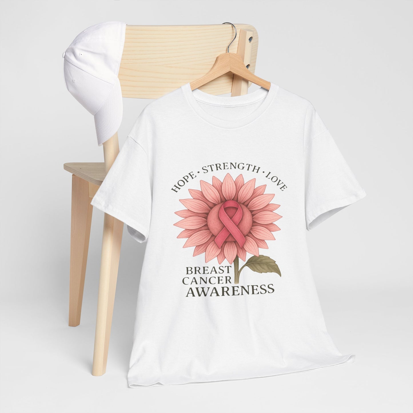 Hope Flower Breast Cancer Awareness Tee