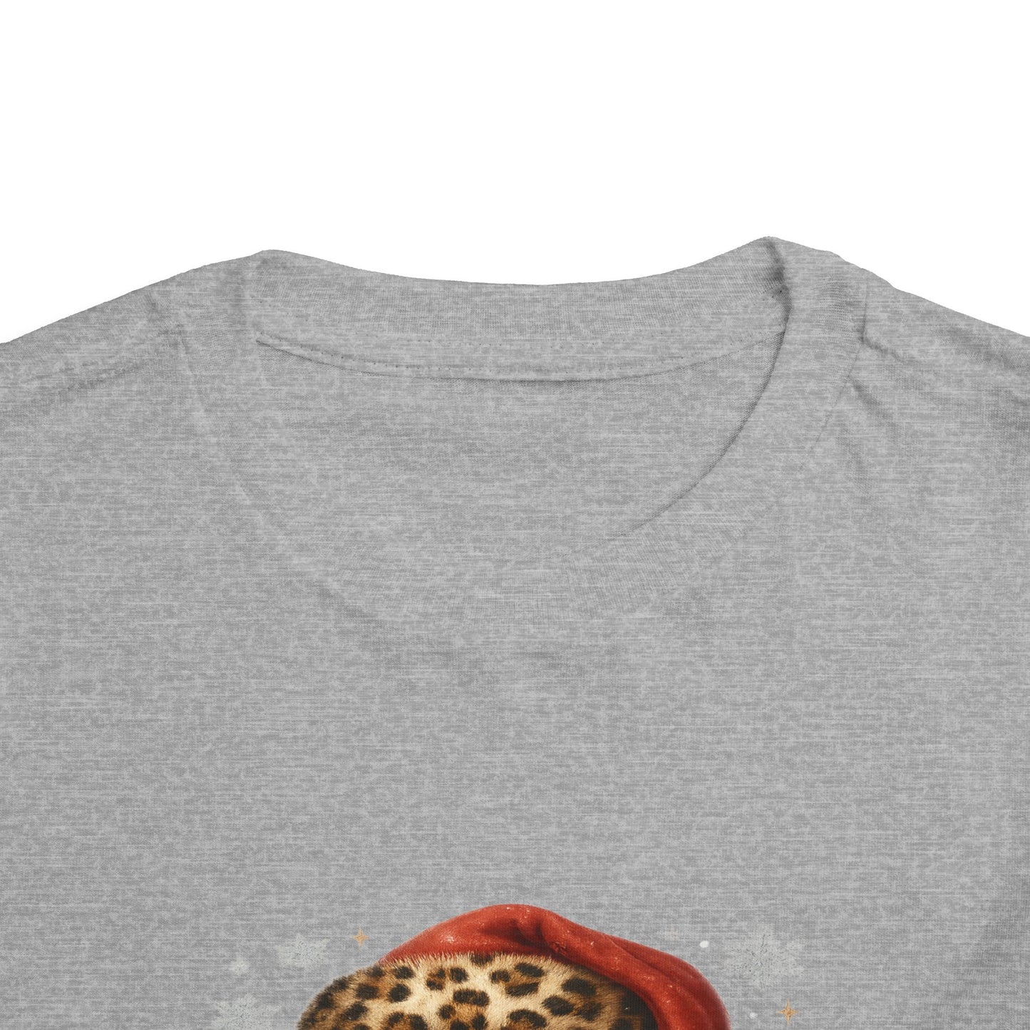 Believe Santa Leopard Print Toddler Christmas Tee