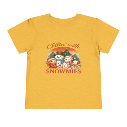 Chillin' With Snowmies Toddler Christmas Tee