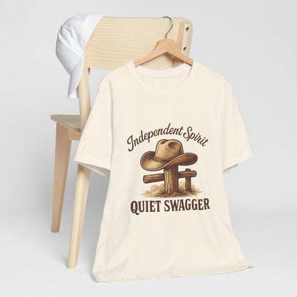 Quiet Swagger Cowboy Tee — Independent Spirit Western T-Shirt