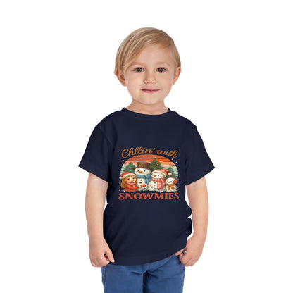 Chillin' With Snowmies Toddler Christmas Tee