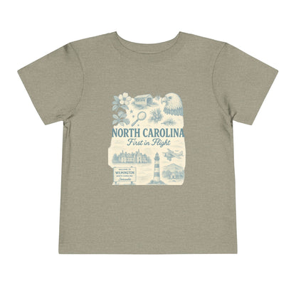 Toddler Tee - NC Landmarks Vintage First in Flight Design