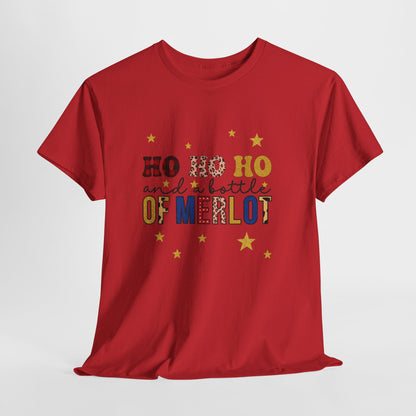 HO HO HO & Merlot Christmas Tee