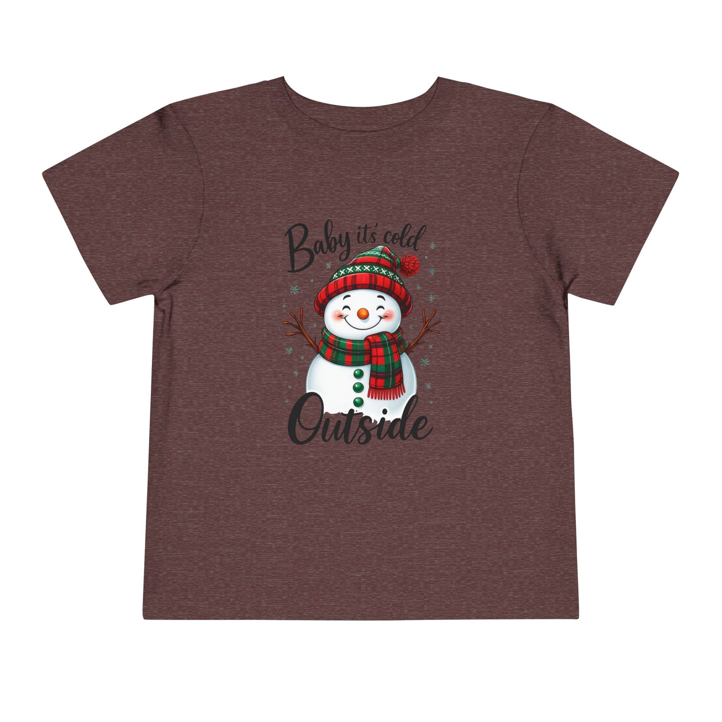 Baby It's Cold Outside Snowman Toddler Christmas Tee