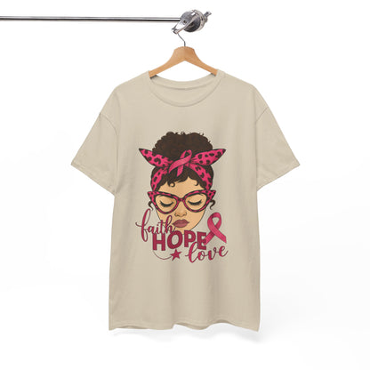 Hope, Faith, Love: Breast Cancer Awareness Tee