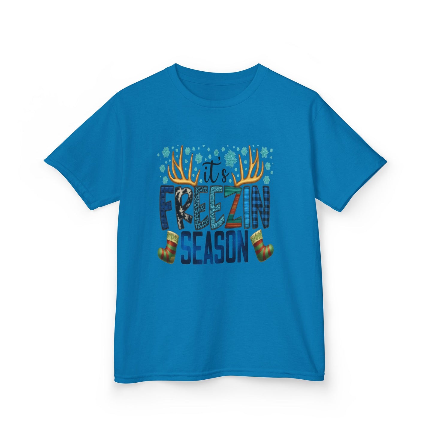 It's FREEZIN' Season Dinosaur Kids Tee - Xmas Gift