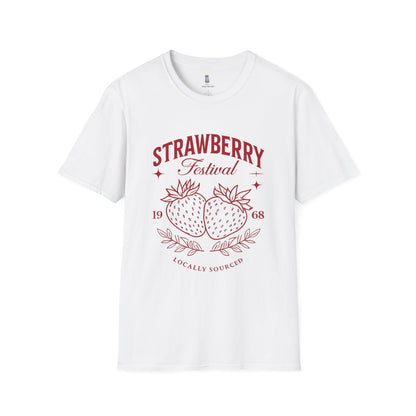 Strawberry Festival Unisex T-Shirt, Vintage Berry Tee, Local Produce Shirt, Farmhouse Fashion, Summer Celebration Wear