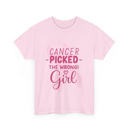 Cancer: The Wrong Picked Girl - Pink Ribbon Tee
