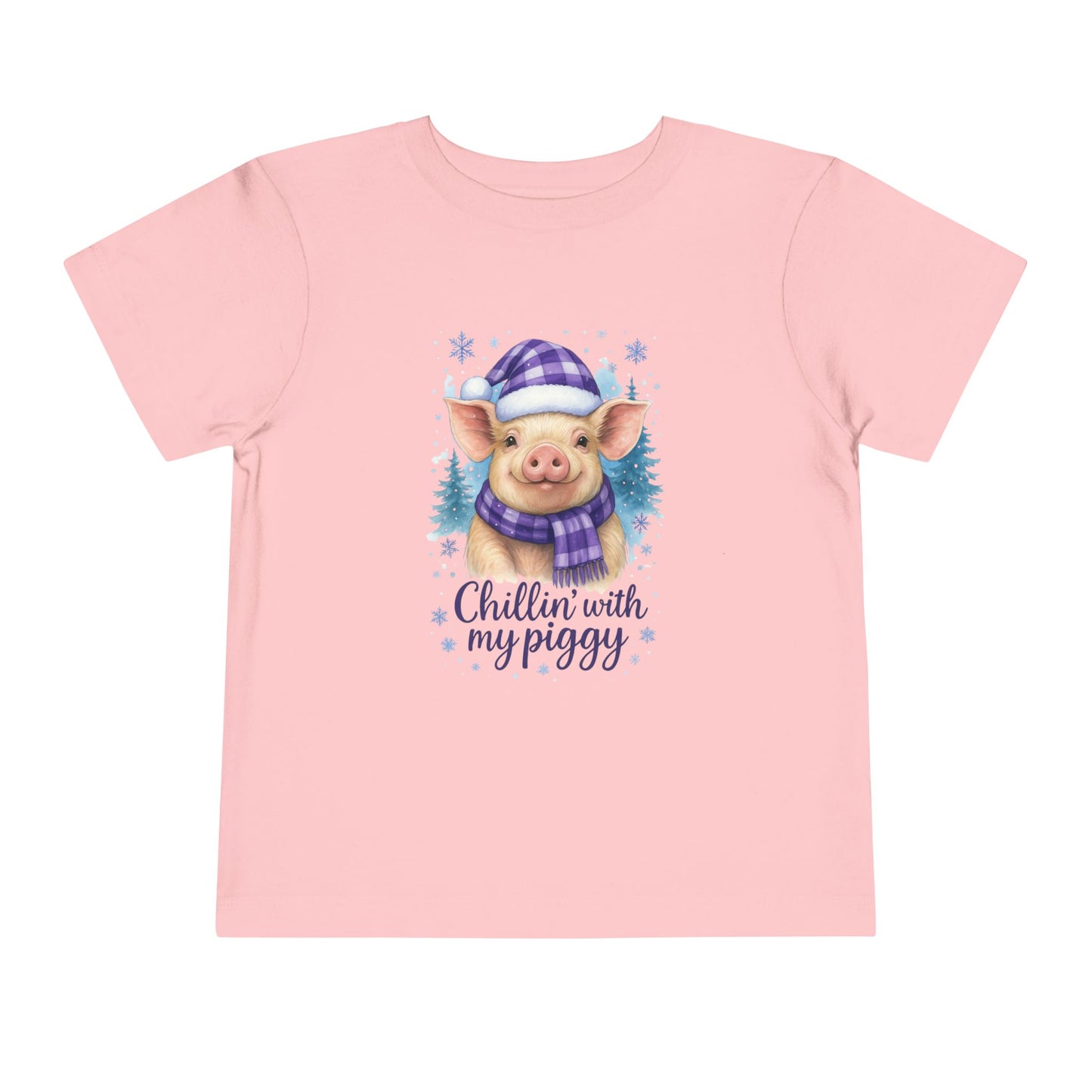 Chillin' Piggy Toddler Christmas Tee