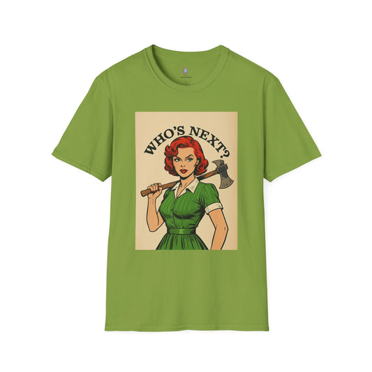 Bold Retro Graphic Tee - 'Who's Next?'
