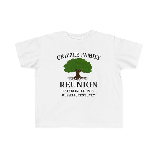 Personalized Grizzle Family Reunion Toddler Tee, Kid's Cotton T-Shirt, Children's Family Gathering Shirt, Custom Family Tee, Kids Event Shirt